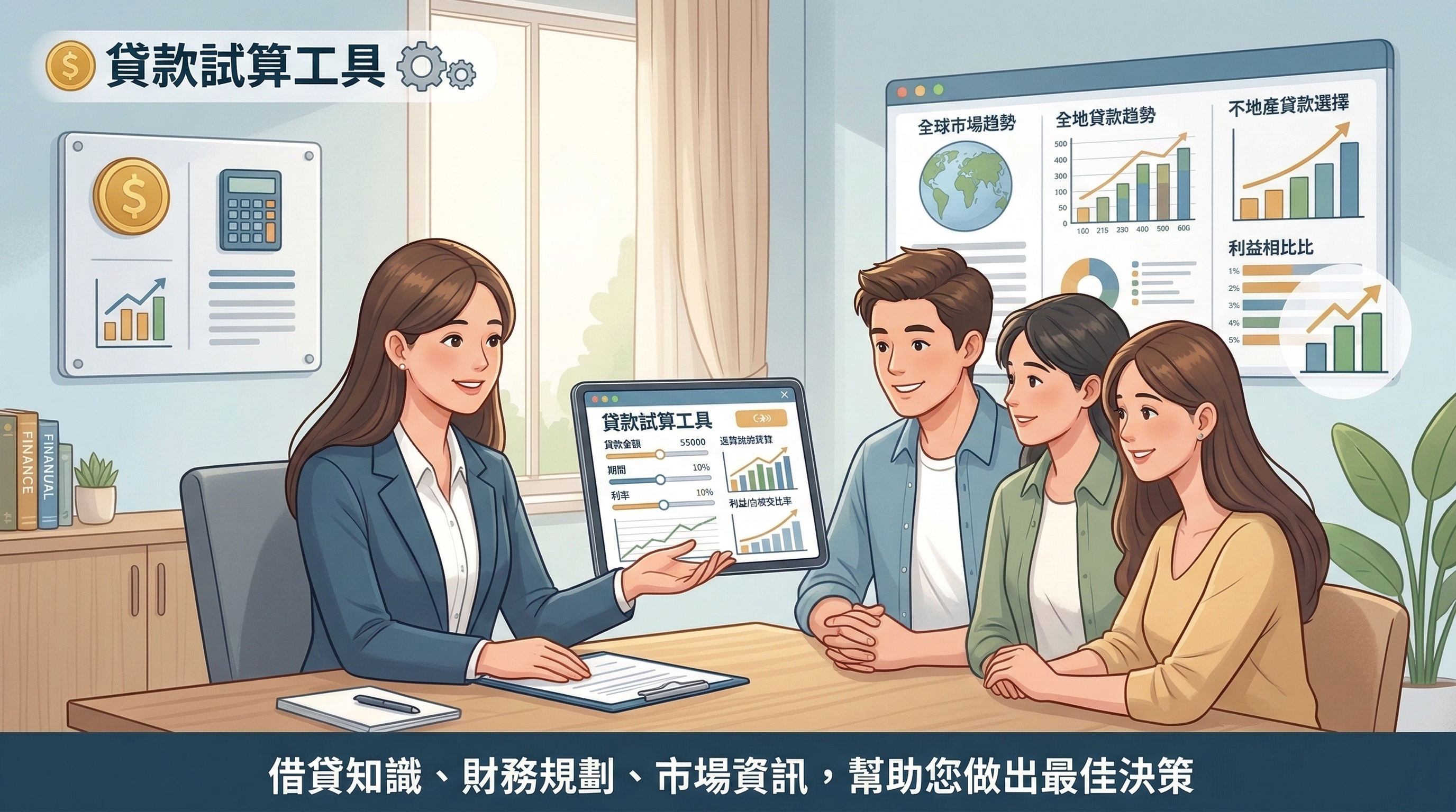 專業顧問與客戶規劃財務