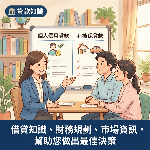 個人信用貸款 vs 有擔保貸款：有什麼差異？