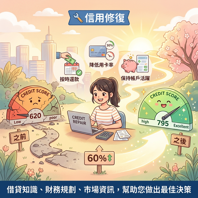 信用修復指南：逾期還款後如何重建你的信用評分